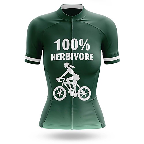 

21Grams Women's Short Sleeve Cycling Jersey Summer Spandex Green Bike Top Mountain Bike MTB Road Bike Cycling Quick Dry Moisture Wicking Sports Clothing Apparel / Stretchy / Athleisure