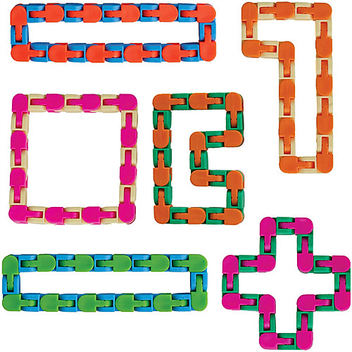

Wacky Tracks Sensory Fidget Toys Snap and Click Fidget Cube Puzzles Bulk Set of 6 - ADHD, Autism, Stress Relief Therapy - Fidget Toys for Sensory Kids, Keeps Fingers Busy and Minds Focused