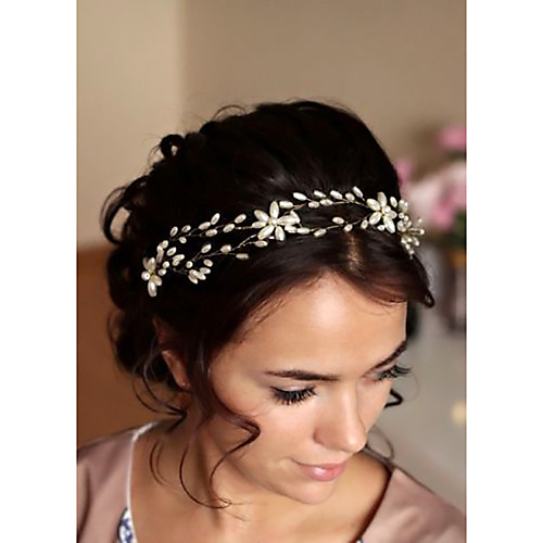 

Romantic Sweet Alloy Headbands / Headdress / Headpiece with Faux Pearl / Imitation Pearl 1 PC Wedding / Special Occasion Headpiece