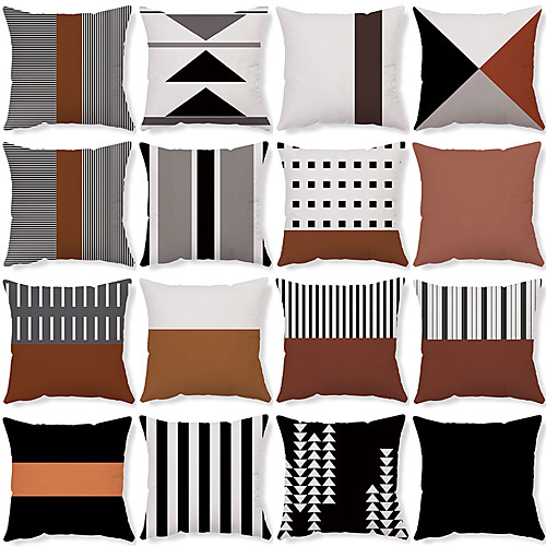 

Geometric Double Side Cushion Cover 1PC Soft Senior Decorative Square Throw Pillow Cover Cushion Case Pillowcase for Bedroom Livingroom Superior Quality Outdoor Cushion for Sofa Couch Bed Chair