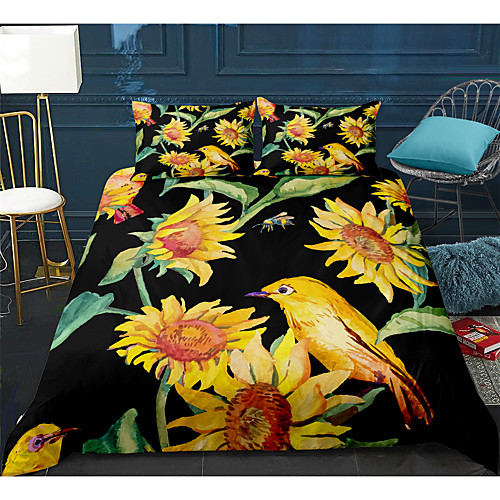 

Duvet Cover Sets 3 Piece Rayon / Polyester 3D Rainbow Reactive Print Bohemian Style