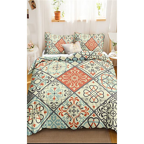 

3-Piece Duvet Cover Set Hotel Bedding Sets Comforter Cover with Soft Lightweight Microfiber Include 1 Duvet Cover 2 Pillowcases for Double/Queen/King(1 Pillowcase for Twin/Single)