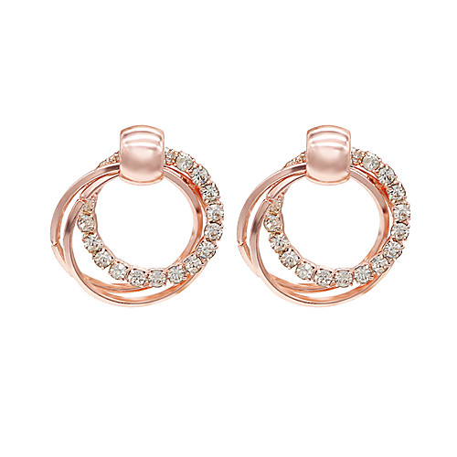

Women's Stud Earrings Earrings Elegant Fashion Imitation Diamond Earrings Jewelry Rose Gold For Anniversary Party Evening Gift Prom Date 1 Pair