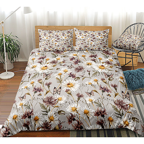 

Duvet Cover Sets 3 Piece Rayon / Polyester 3D Rainbow Reactive Print Bohemian Style