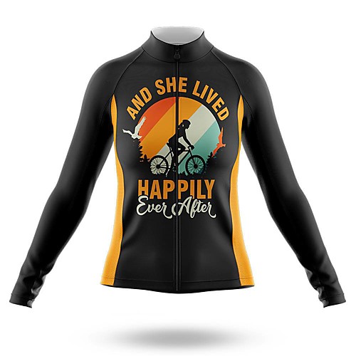 

21Grams Women's Long Sleeve Cycling Jersey Spandex Black Bike Top Mountain Bike MTB Road Bike Cycling Quick Dry Moisture Wicking Sports Clothing Apparel / Stretchy / Athleisure
