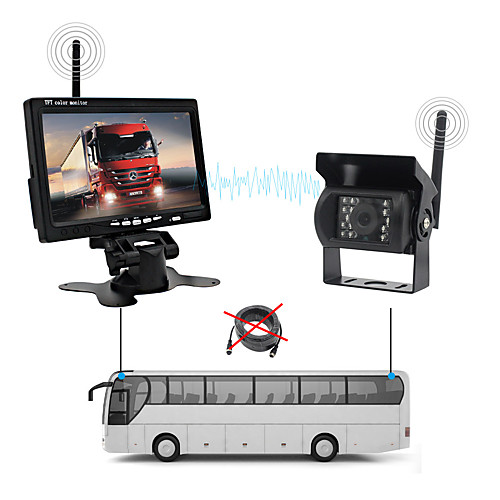 

Factory Outlet PZ607-W LCD Digital Screen Wireless Car Reversing Monitor / Reversing Radar Kit Waterproof / 360° monitoring for Car