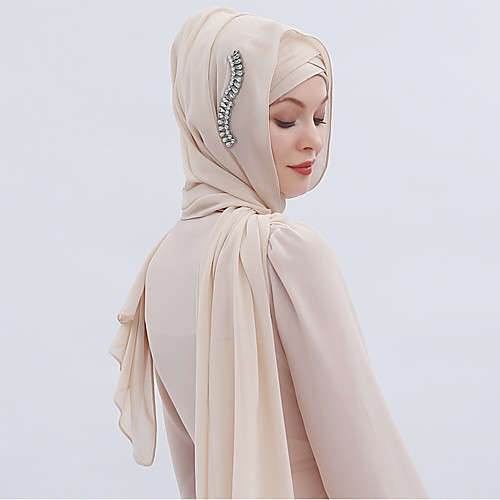 

Arabian Women's Cosplay Hijab / Khimar For Party Carnival Chiffon Solid Color Halloween Carnival Masquerade Scarf