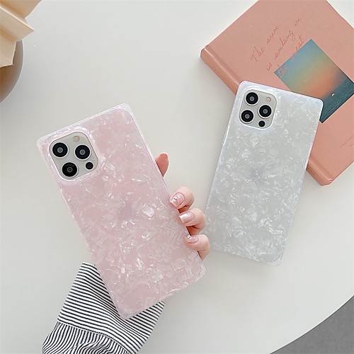 

Phone Case For Apple Back Cover iPhone 12 Pro Max 11 SE 2020 X XR XS Max 8 7 Shockproof Dustproof Solid Colored Geometric Pattern Marble TPU