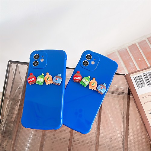 

Phone Case For Apple Back Cover iPhone 12 Pro Max 11 SE 2020 X XR XS Max 8 7 Shockproof Dustproof Cartoon Solid Colored TPU