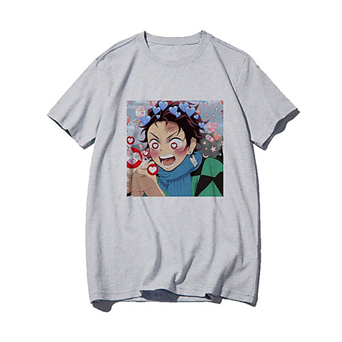 

Inspired by Demon Slayer Cosplay Anime Cartoon Polyester / Cotton Blend Print Harajuku Graphic Kawaii T-shirt For Women's / Men's