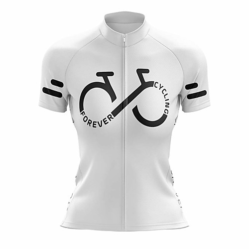 

21Grams Women's Short Sleeve Cycling Jersey Summer Spandex BlackWhite Bike Top Mountain Bike MTB Road Bike Cycling Sports Clothing Apparel / Stretchy / Athleisure