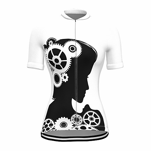 

21Grams Women's Short Sleeve Cycling Jersey Summer Spandex White Gear Bike Top Mountain Bike MTB Road Bike Cycling Quick Dry Moisture Wicking Sports Clothing Apparel / Stretchy / Athleisure
