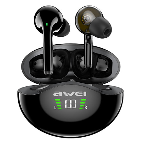 

AWEI T12P True Wireless Headphones TWS Earbuds Bluetooth 5.1 Ergonomic Design with Microphone in Ear for Apple Samsung Huawei Xiaomi MI Everyday Use Traveling Outdoor Mobile Phone