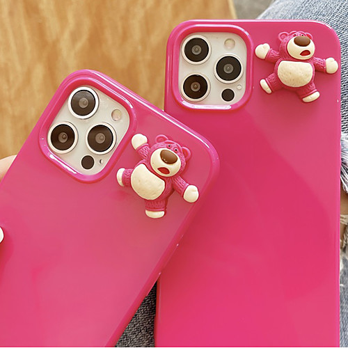 

Phone Case For Apple Back Cover iPhone 12 Pro Max 11 SE 2020 X XR XS Max 8 7 Shockproof Dustproof Solid Colored Animal TPU
