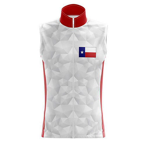 

21Grams Women's Sleeveless Cycling Jersey Summer Spandex Polyester Red / White 3D National Flag Bike Top Mountain Bike MTB Road Bike Cycling Breathable Back Pocket Sports Clothing Apparel / Stretchy
