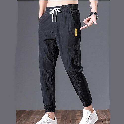 

Men's Casual / Sporty Quick Dry Daily Pants Pants Plain Full Length Green Light Grey Black