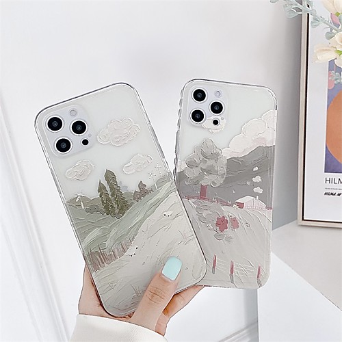 

Phone Case For Apple Back Cover iPhone 12 Pro Max 11 SE 2020 X XR XS Max 8 7 Shockproof Dustproof Geometric Pattern TPU
