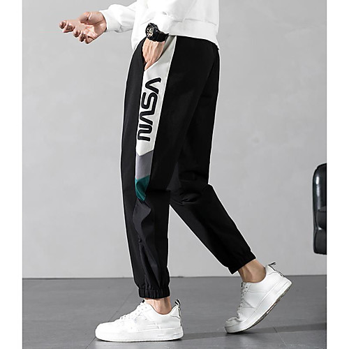 

Men's Fashion Chinos Sweatpants Pants Pattern Black Gray