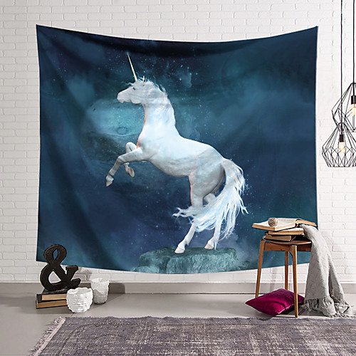 

Unicorn Wall Tapestry Art Decor Blanket Curtain Hanging Home Bedroom Living Room Decoration Polyester