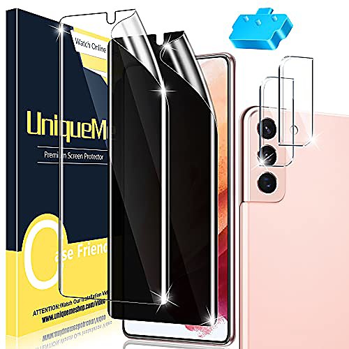 

[112 pack ] uniqueme compatible with samsung galaxy s21 6.2 inch soft tpu privacy screen protectorsoft tpu clear screen protectorcamera lens protector [not for samsung s21 plus/s21].