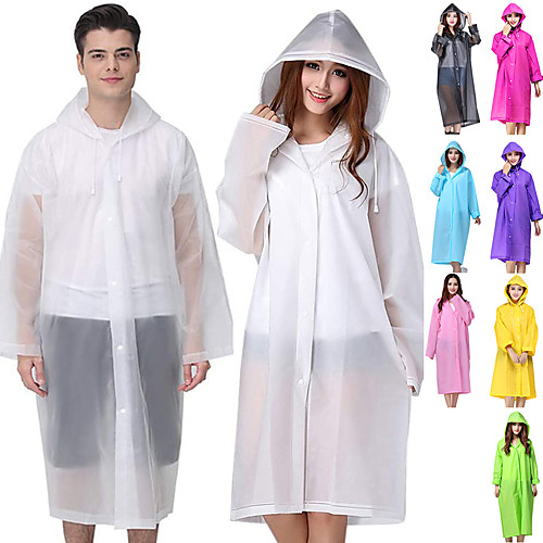 

Women's Men's Rain Poncho Waterproof Hiking Jacket Rain Jacket Spring Summer Outdoor Classic Packable Waterproof Windproof Ultra Light (UL) Raincoat Poncho Top Camping / Hiking Hunting Fishing Violet