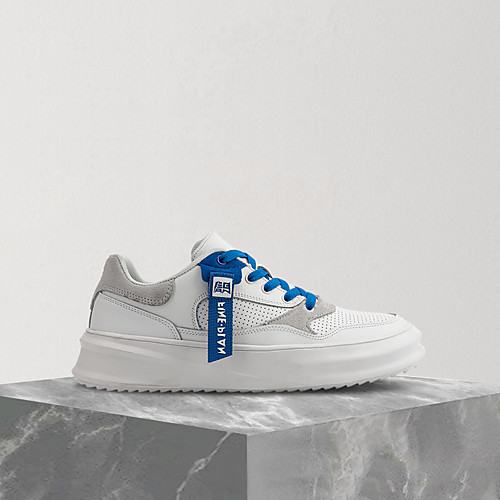 

Unisex Sneakers Lace up Preppy Daily Outdoor Walking Shoes Suede Cowhide Breathable Non-slipping Wear Proof White / Blue Black Spring Summer