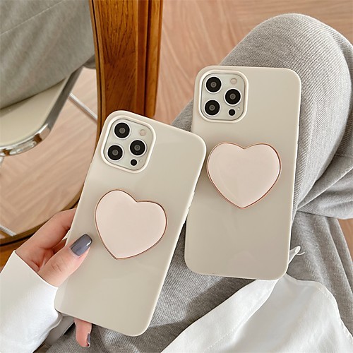 

Phone Case For Apple Back Cover iPhone 12 Pro Max 11 SE 2020 X XR XS Max 8 7 6 Shockproof Dustproof with Stand Solid Colored TPU