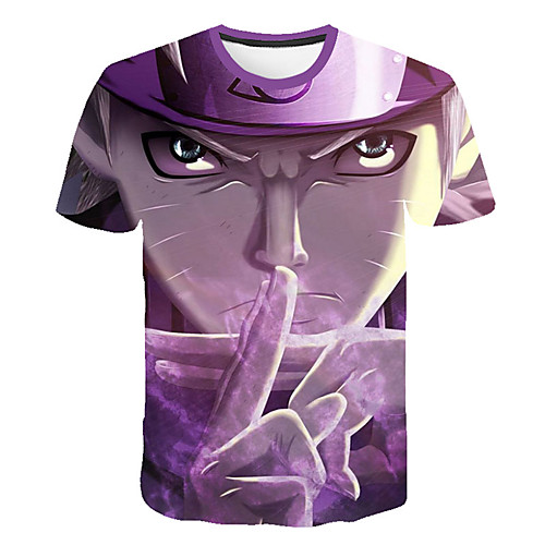 

Inspired by Naruto Uchiha Sasuke Anime Cartoon 100% Polyester 3D Harajuku Graphic Kawaii T-shirt For Women's / Men's