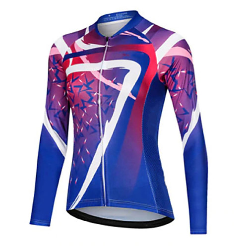 

21Grams Women's Long Sleeve Cycling Jersey Summer Spandex Polyester Dark Blue Bike Jersey Top Mountain Bike MTB Road Bike Cycling Quick Dry Moisture Wicking Breathable Sports Clothing Apparel