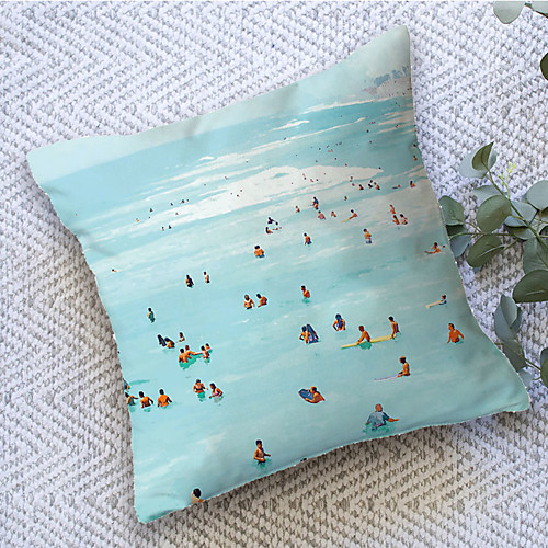 

Vacation Ocean Double Side Cushion Cover 1PC Soft Decorative Square Throw Pillow Cover Cushion Case Pillowcase for Bedroom Livingroom Superior Quality Machine Washable Outdoor Cushion for Sofa Couch Bed Chair