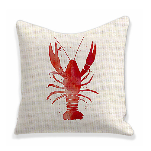 

Langoustine Lobster Double Side Cushion Cover 1PC Soft Decorative Square Throw Pillow Cover Cushion Case Pillowcase for Bedroom Livingroom Superior Quality Machine Washable Outdoor Cushion for Sofa Couch Bed Chair