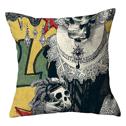 

Skull Vintage Double Side Cushion Cover 1PC Soft Decorative Square Throw Pillow Cover Cushion Case Pillowcase for Sofa Bedroom Livingroom Outdoor Superior Quality Machine Washable Outdoor Cushion for Sofa Couch Bed Chair