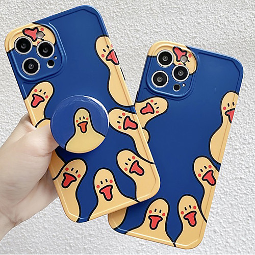 

Phone Case For Apple Back Cover iPhone 12 Pro Max 11 SE 2020 X XR XS Max 8 7 Shockproof Dustproof with Stand Geometric Pattern Animal TPU