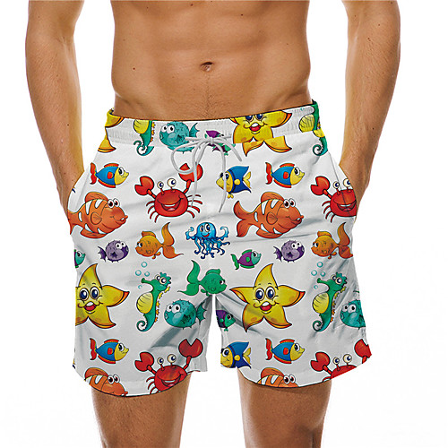 

Men's Designer Casual / Sporty Big and Tall Quick Dry Breathable Soft Holiday Beach Swimming Pool Shorts Bermuda shorts Swim Trucks Pants Graphic Prints Animal Short Drawstring Elastic Drawstring
