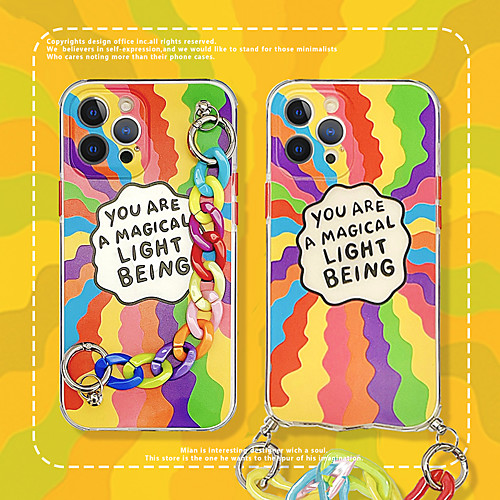 

Phone Case For Apple Back Cover iPhone 12 Pro Max 11 SE 2020 X XR XS Max 8 7 Shockproof Dustproof Word / Phrase TPU