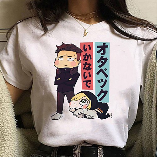 

Inspired by Yuri on Ice Cosplay Anime Cartoon Polyester / Cotton Blend Print Harajuku Graphic Kawaii T-shirt For Women's / Men's