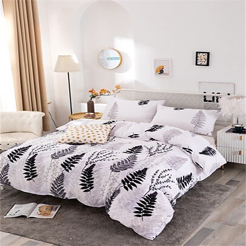 

3-Piece Duvet Cover Set Hotel Bedding Sets Comforter Cover with Soft Lightweight Microfiber Include 1 Duvet Cover 2 Pillowcases for Double/Queen/King(1 Pillowcase for Twin/Single)