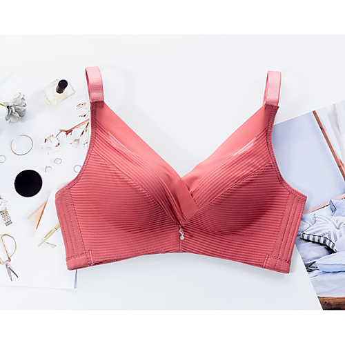 

Women's Bras & Bralettes Wireless 3/4 Cup Plain Blushing Pink