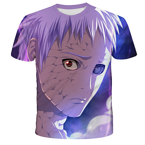 

Inspired by Naruto Akatsuki Anime Cartoon Polyester / Cotton Blend 3D 3D Harajuku Graphic T-shirt For Women's / Men's