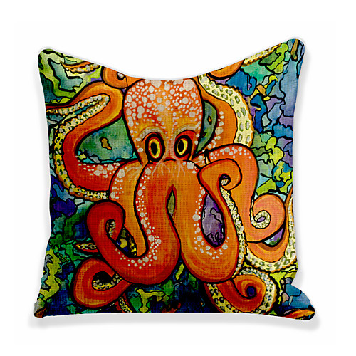 

Octopus Double Side Cushion Cover 1PC Soft Decorative Square Throw Pillow Cover Cushion Case Pillowcase for Bedroom Livingroom Superior Quality Machine Washable Outdoor Cushion for Sofa Couch Bed Chair
