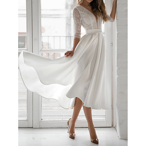 

Women's Sheath Dress Maxi long Dress White Long Sleeve Solid Color Fall Summer Casual Party Mesh S M L XL XXL / Lace