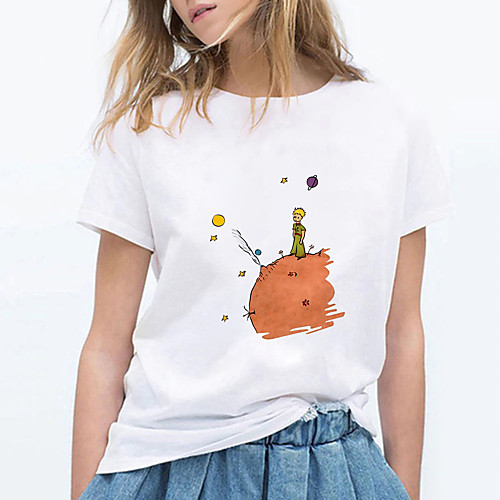 

Inspired by Little Prince Cosplay Anime Cartoon Polyester / Cotton Blend Print Harajuku Graphic Kawaii T-shirt For Women's / Men's