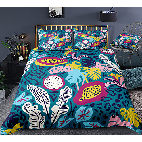 

Duvet Cover Sets 3 Piece Rayon / Polyester 3D Rainbow Reactive Print Bohemian Style