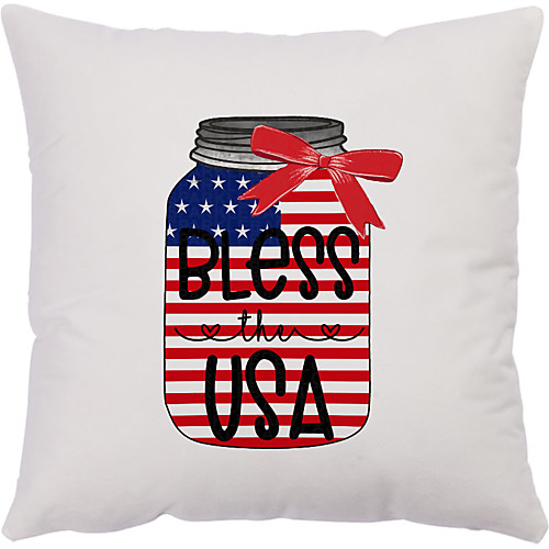 

Independence Day Double Side Cushion Cover 1PC Soft Decorative Square Throw Pillow Cover Cushion Case Pillowcase for Bedroom Livingroom Superior Quality Machine Washable Outdoor Cushion for Sofa Couch Bed Chair