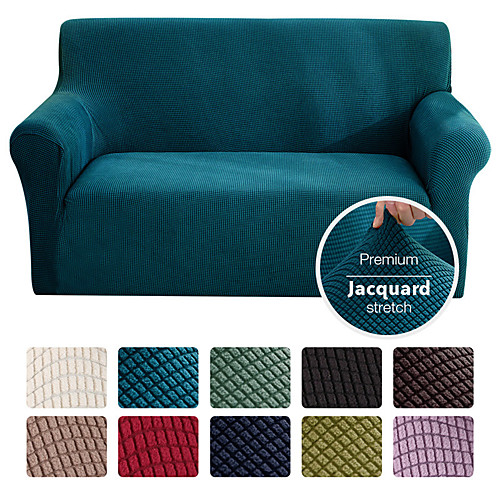 

Stretch Sofa Cover Slipcover Elastic Sectional Couch Armchair Loveseat 4 or 3 seater L shapeGreyPlainSolidSoft Durable Washable
