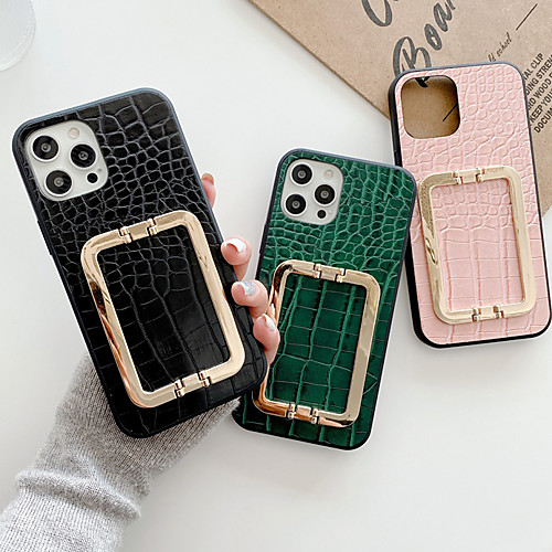 

Phone Case For Apple Back Cover iPhone 12 Pro Max 11 SE 2020 X XR XS Max 8 7 Shockproof Dustproof with Stand Graphic Solid Colored PU Leather