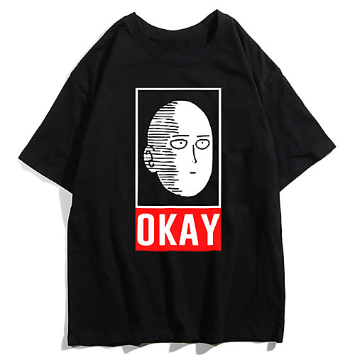 

Inspired by ONE PUNCH-MAN Cosplay Anime Cartoon Polyester / Cotton Blend Print Harajuku Graphic Kawaii T-shirt For Women's / Men's