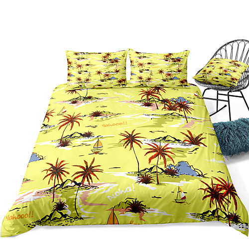 

Duvet Cover Sets 3 Piece Rayon / Polyester 3D Rainbow Reactive Print Bohemian Style