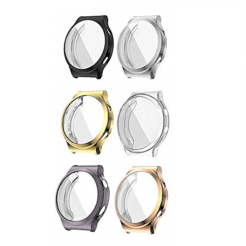 

[6 pack] compatible with huawei watch gt 2 pro screen protector case, all- around tpu waterproof anti- scratch screen protector protective case cover replacement for huawei gt 2 pro smartwatch