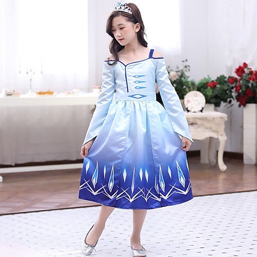 

Princess Cosplay Costume Costume Girls' Movie Cosplay Vintage Halloween Light Purple Light Blue Dress Christmas Halloween Children's Day Polyester / Cotton